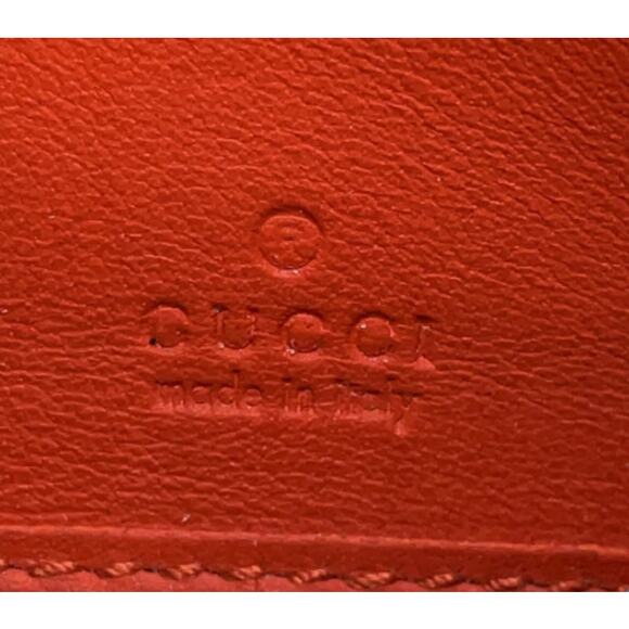 GUCCI GG Supreme Ribbon Beige Pink Orange Long Wallet Converted - Picture 9 of 15